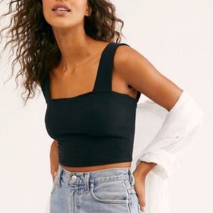 NEW Free People Square Neck Ribbed Crop